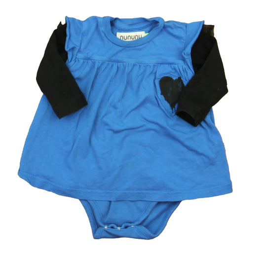 NuNuNu Girls Blue Dress Size: 0-6 Months Blue
