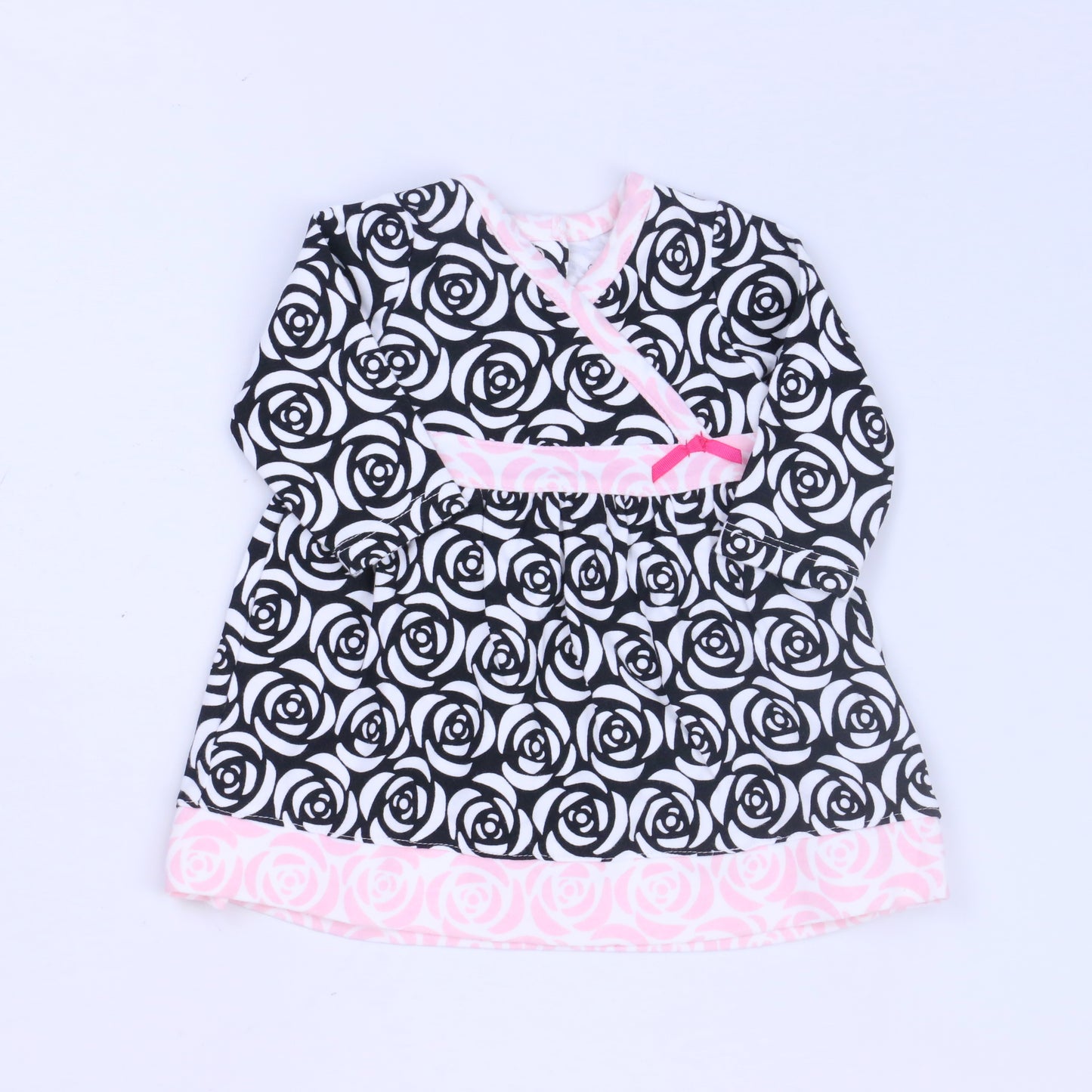 Offspring Girls Pink | Black Dress Size: 3 Months Pink | Black