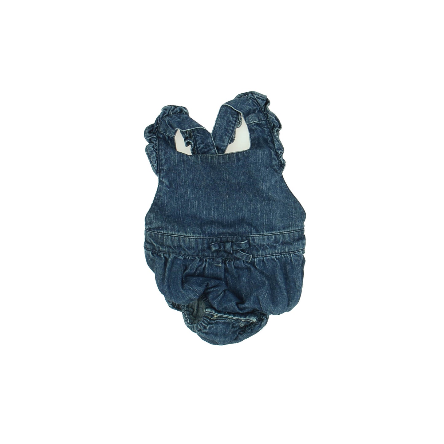 Oliver & Rain Girls Chambray Romper Size: 6 Month Chambray