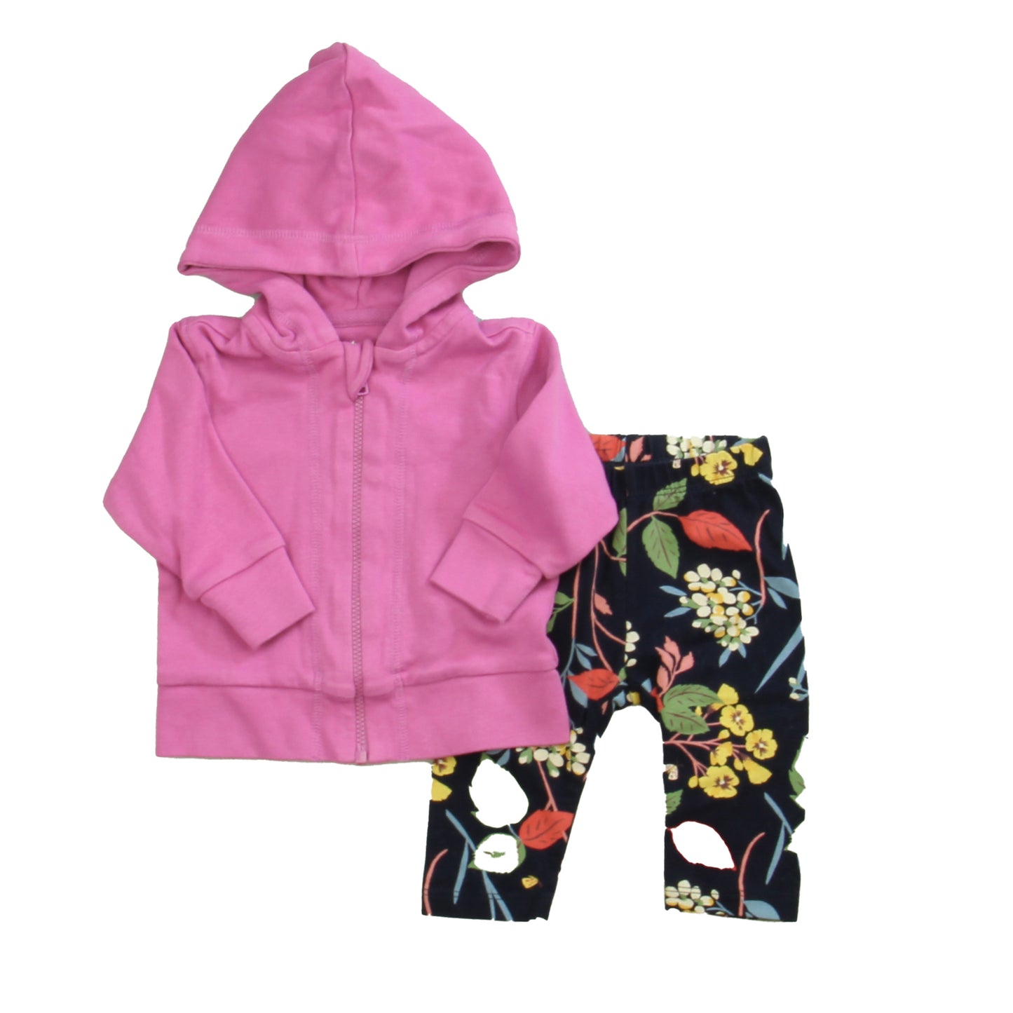 Pact Organic | Gap Girls Purple | Navy Floral Apparel Sets Size: 0-3 Months Purple | Navy Floral