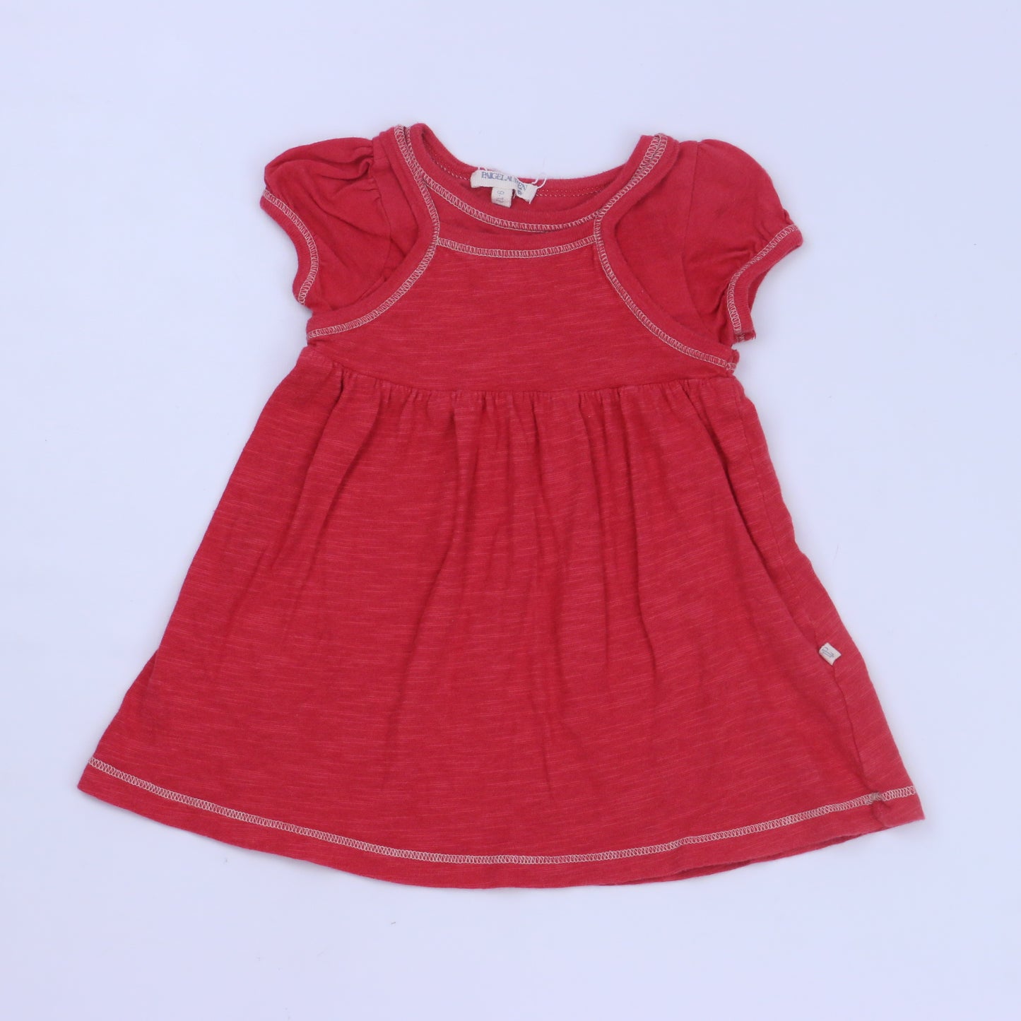 Paige Lauren Girls Red Dress Size: 9-12 Months Red