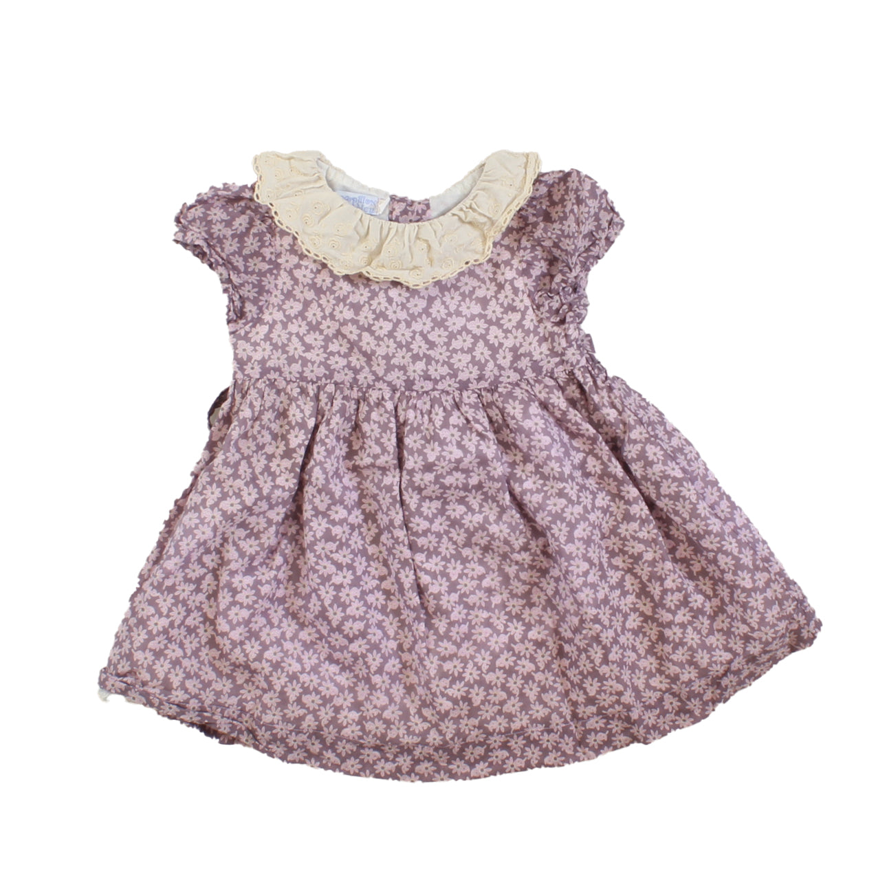 Papillon Bleu Girls Purple | Tan Dress Size: 12 Months Purple | Tan