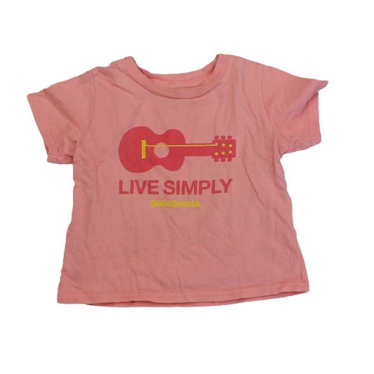 Patagonia Girls Pink T-Shirt Size: 6-12 Months Pink