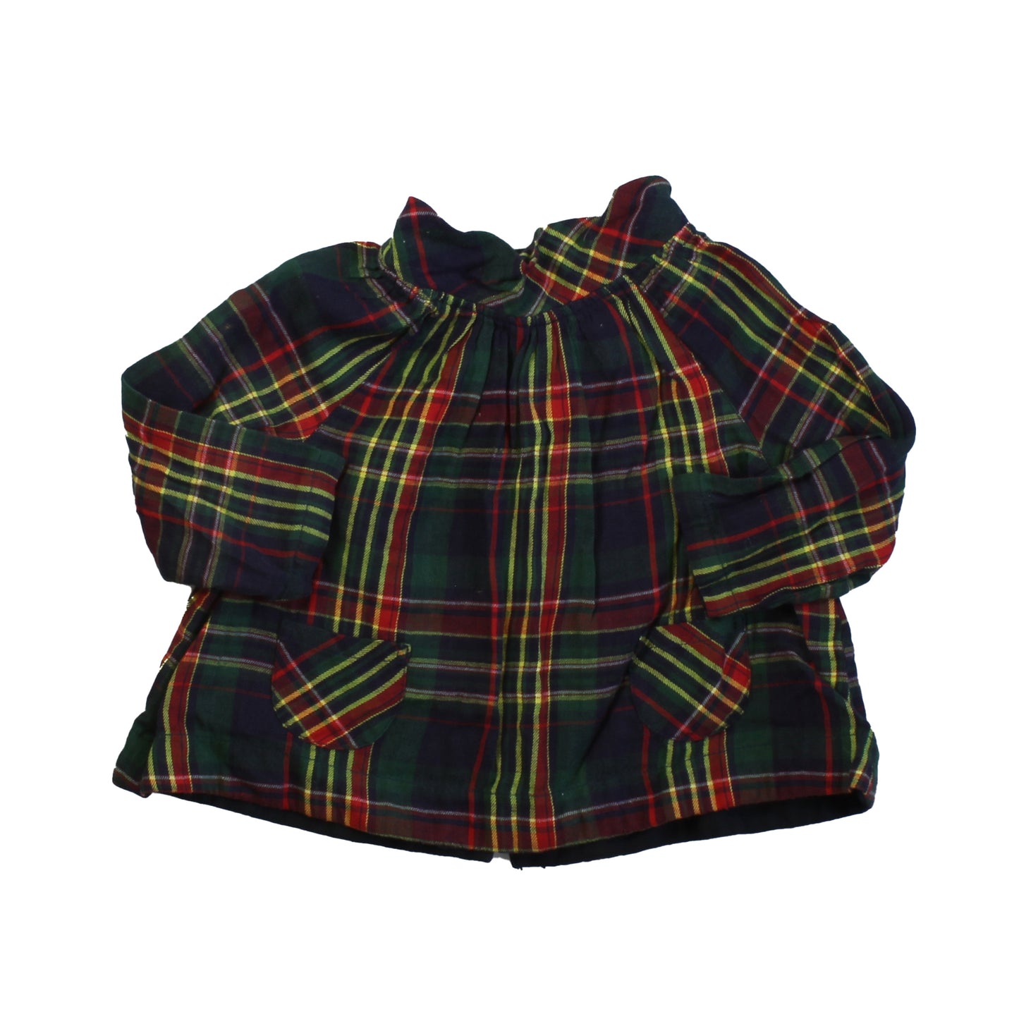 Pearls & Popcorn Girls Plaid Blouse Size: 12 Months Plaid