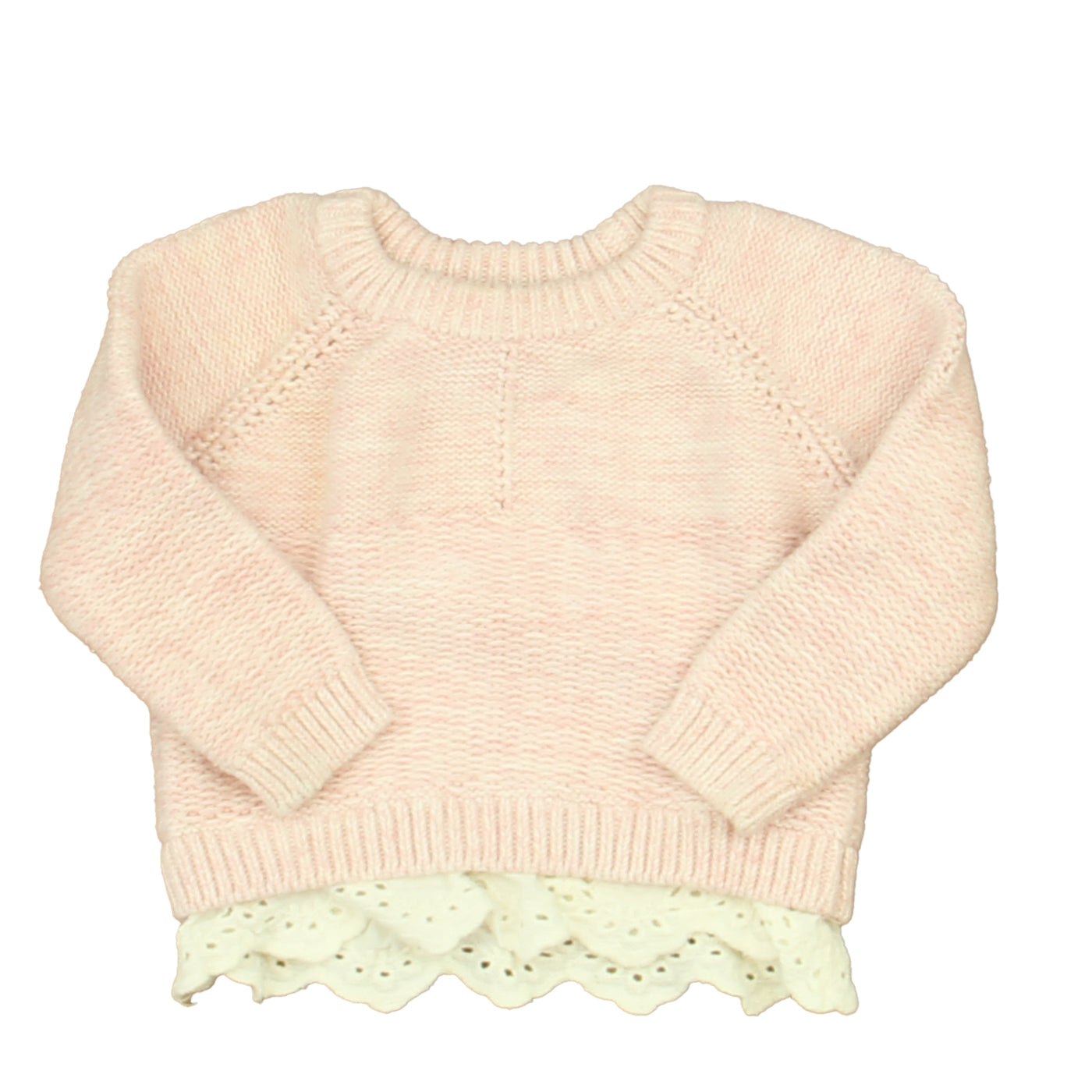 Peek Girls Pink | White Sweater Size: 6-12 Month Pink | White