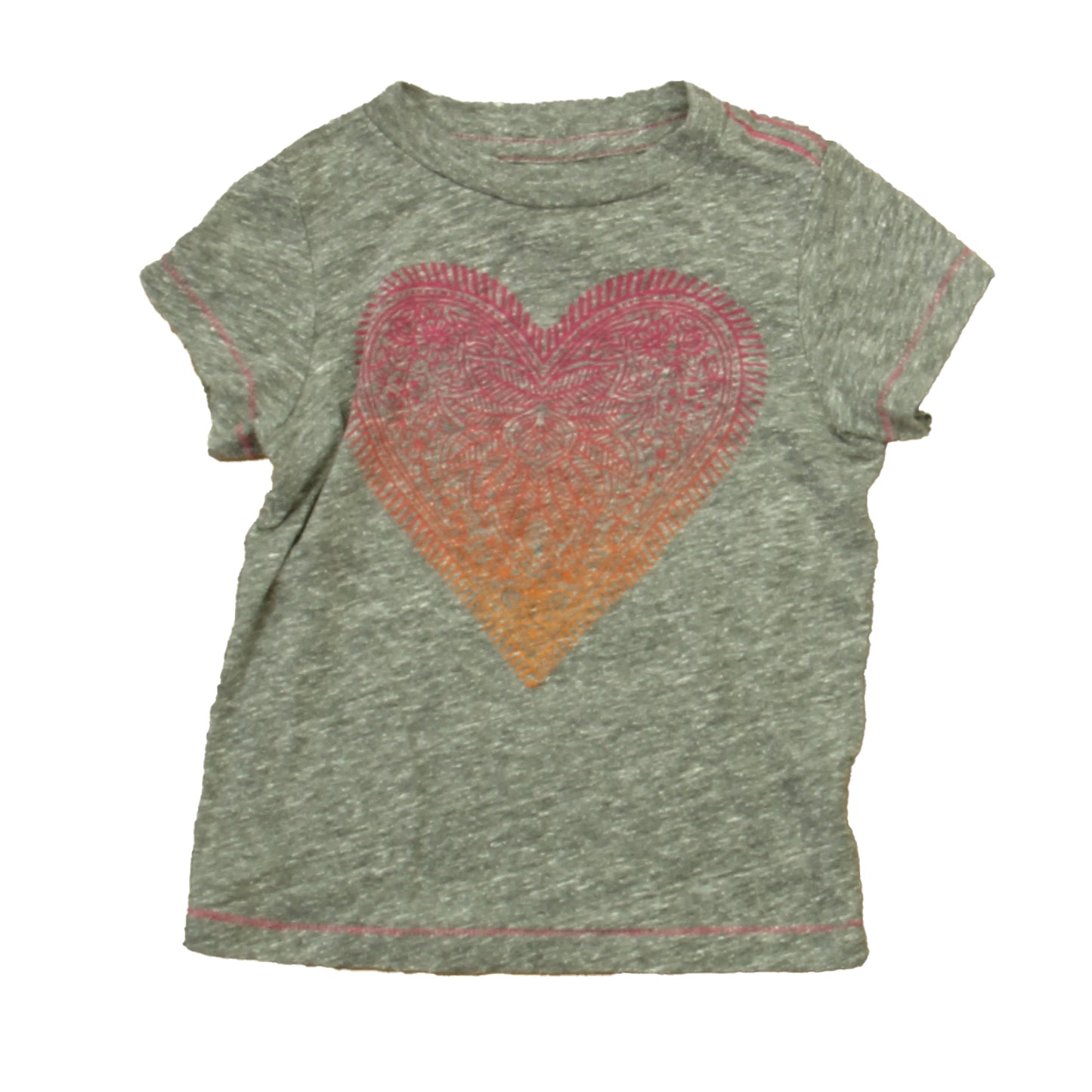 Peek Girls Gray Heart T-Shirt Size: 6-12 Months Gray Heart