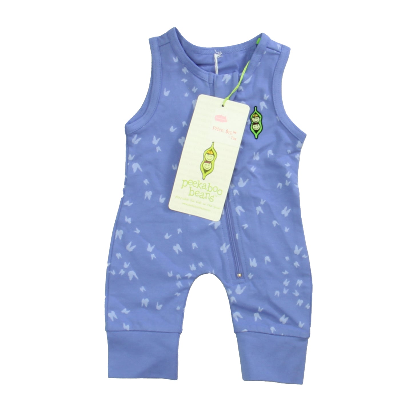 Peekaboo Beans Girls Purple Romper Size: 0-3 Months Purple