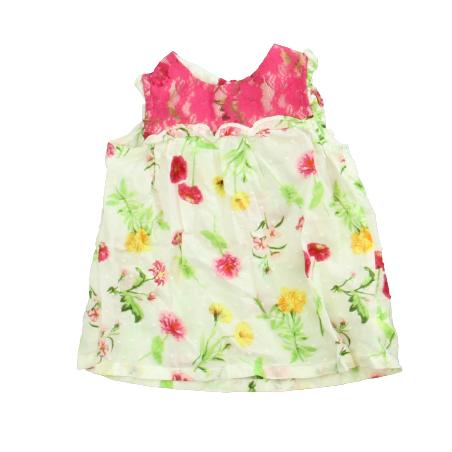 Penelope Mack Girls White | Pink Floral Blouse Size: 12 Months White | Pink Floral