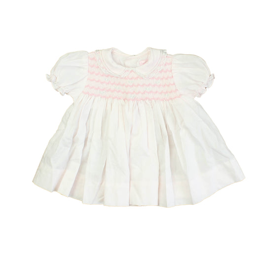 Petit Ami Girls Pink | Smocked Dress Size: New Born Pink | Smocked