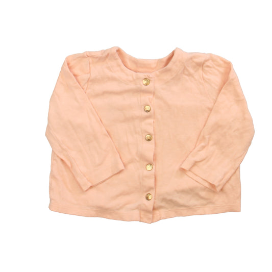 Petit Bateau Girls Pink Cardigan Size: 18 Months Pink