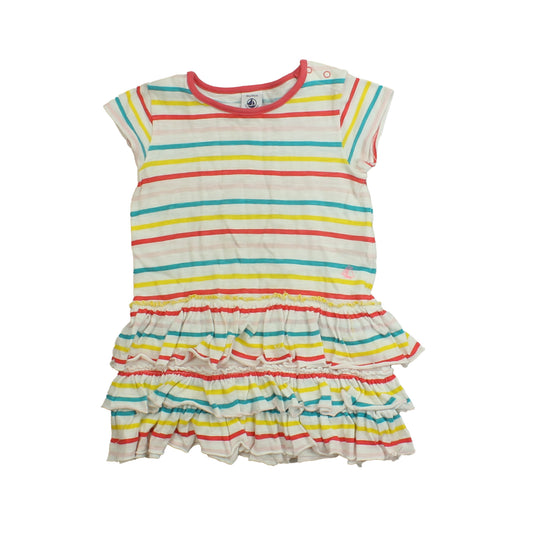 Petit Bateau Girls White | Multi | Stripes Dress Size: 18 Months White | Multi | Stripes