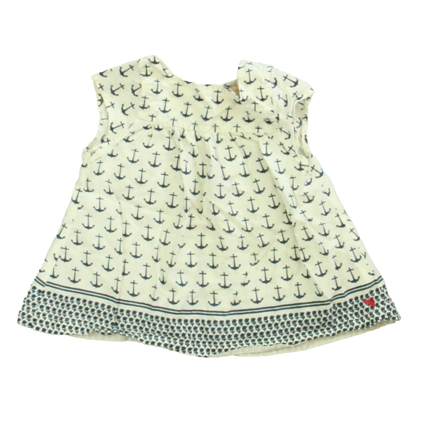 Pink Chicken Girls Ivory | Blue Blouse Size: 12 Months Ivory | Blue