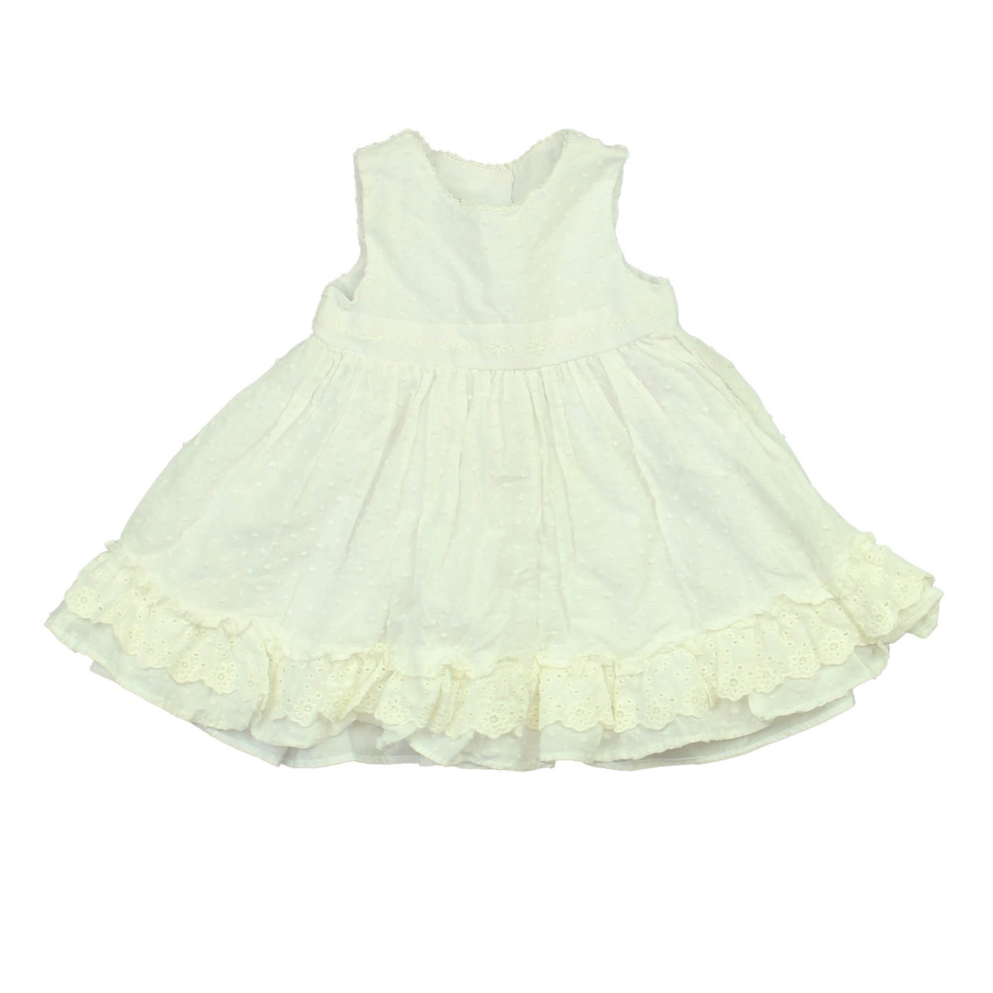 Pippa & Julie Girls White Dress Size: 12 Months White