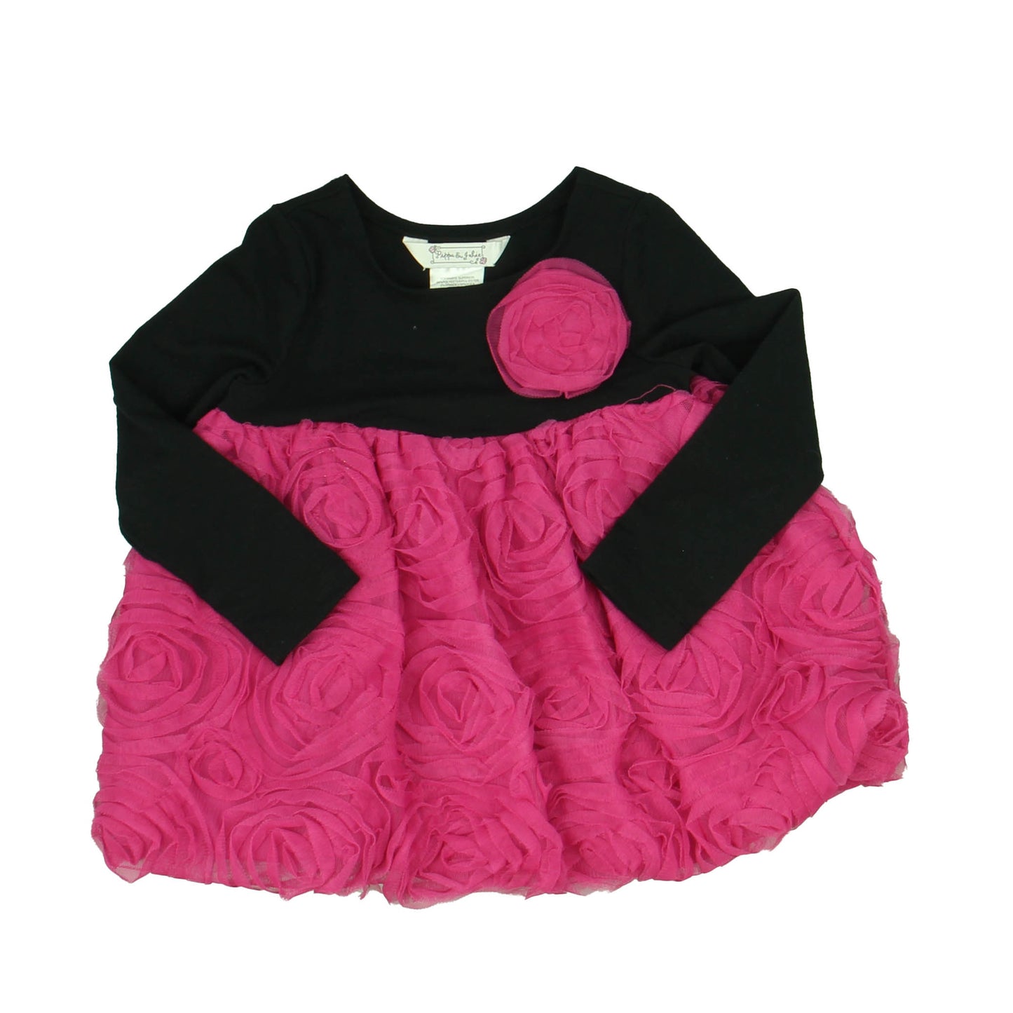 Pippa & Julie Girls Black | Pink Dress Size: 3T Black | Pink