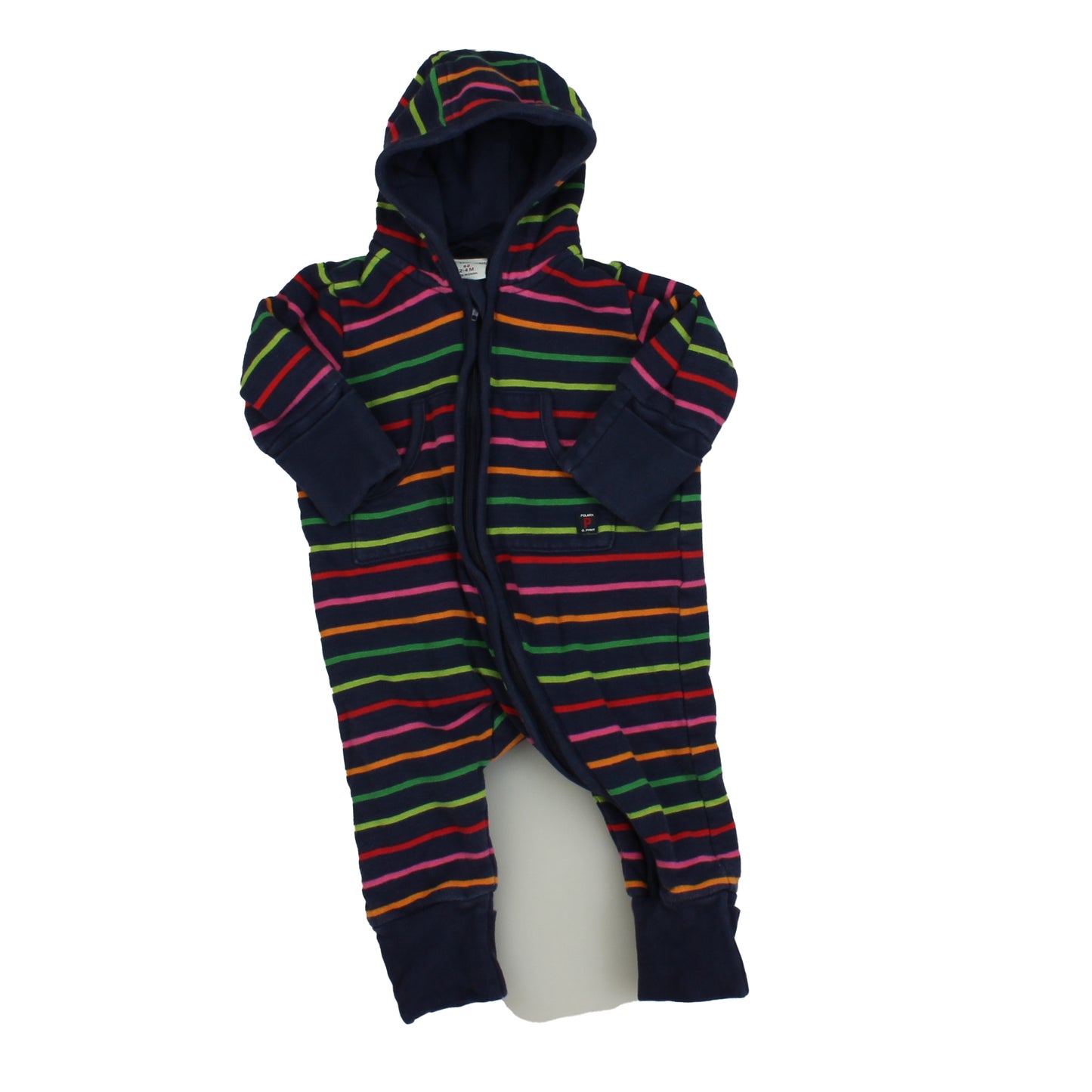 Polarn O. Pyret Girls Blue | Multi | Stripes Long Sleeve Outfit Size: 2-4 Month Blue | Multi | Stripes
