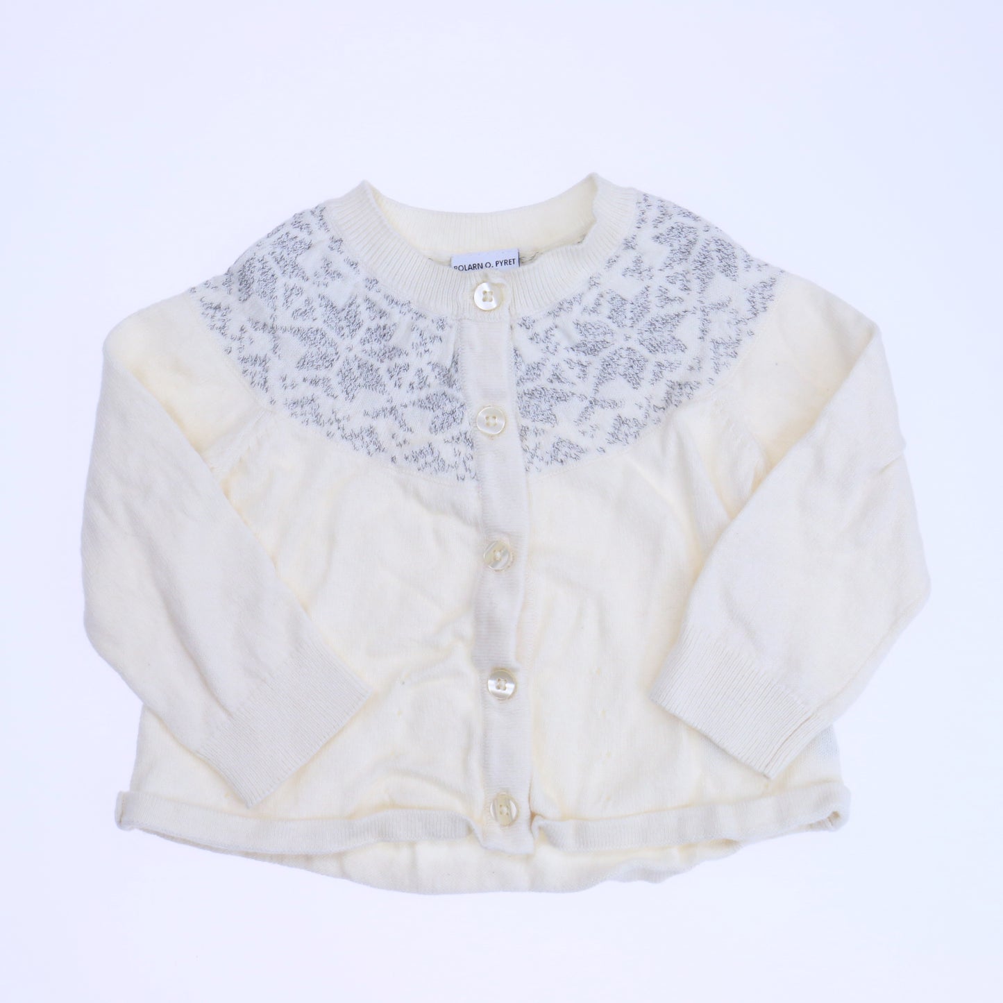 Polarn O. Pyret Girls Off White Cardigan Size: 6-9 Months Off White