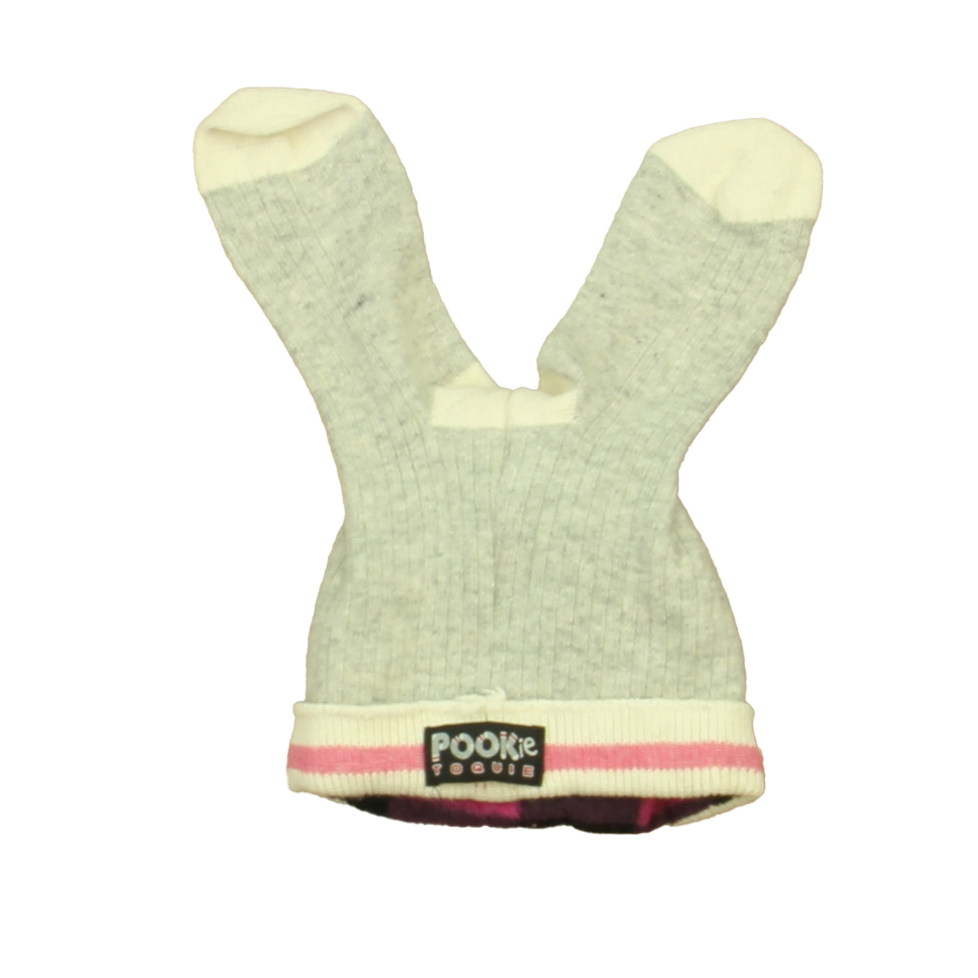 Pookie Toquie Girls Gray | Pink Winter Hat Size: 24 Months Gray | Pink