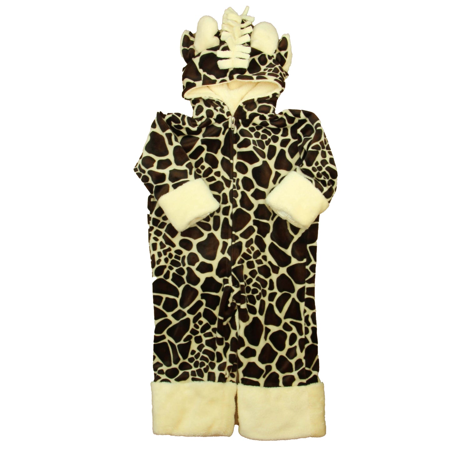 Princess Paradise Girls Brown | Ivory | Giraffe 1-piece Non-footed Pajamas Size: 12-18M Brown | Ivory | Giraffe