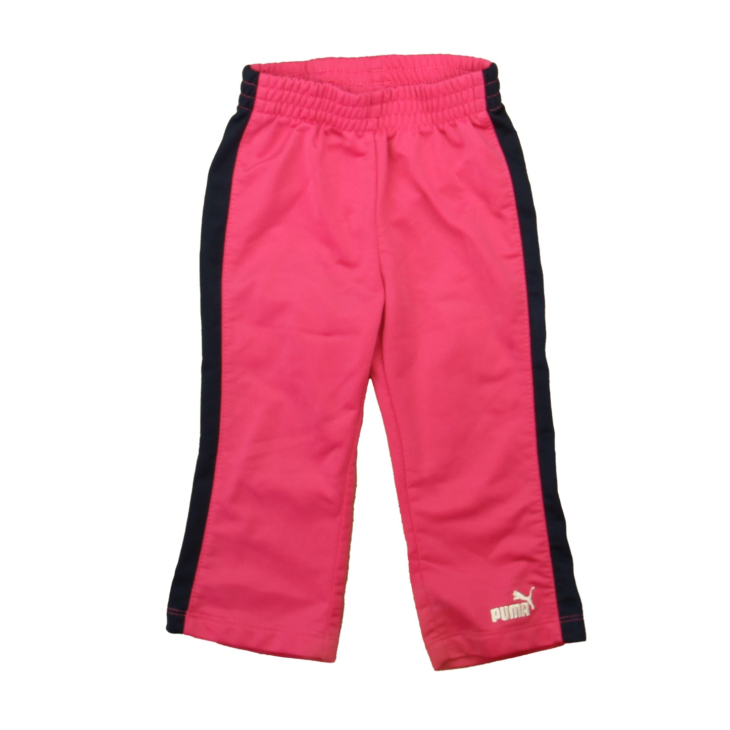 Puma Girls Pink | Navy Athletic Pants Size: 18 Months Pink | Navy