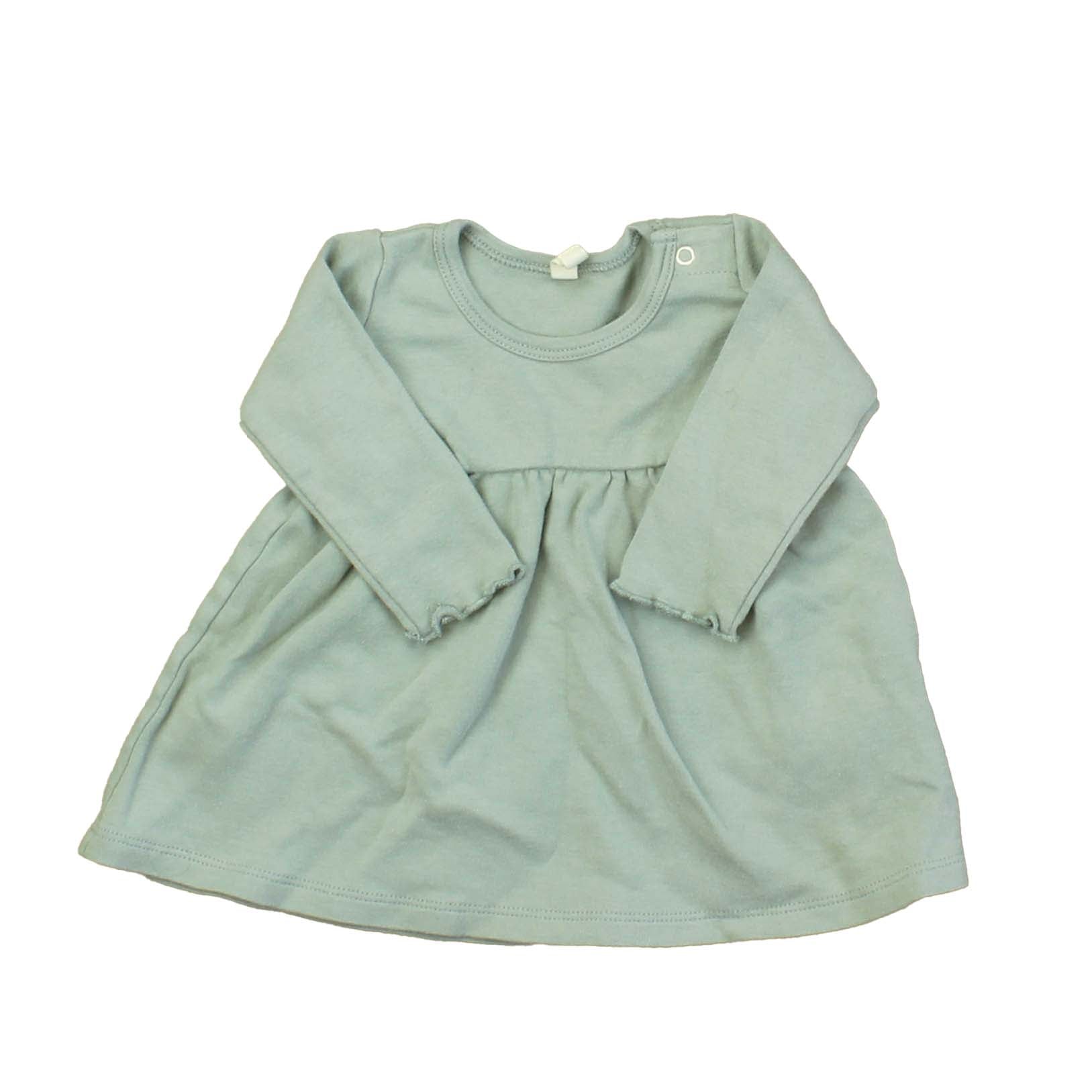 Quincy Mae Girls Green Dress Size: 3-6 Months Green