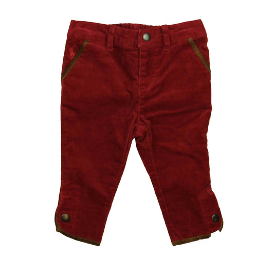 Ralph Lauren Girls Maroon Corduroy Pants Size: 12 Months Maroon