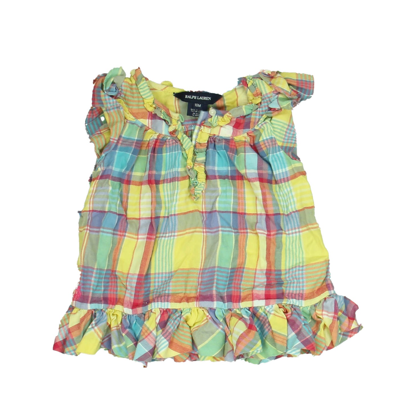 Ralph Lauren Girls Plaid Dress Size: 18 Months Plaid