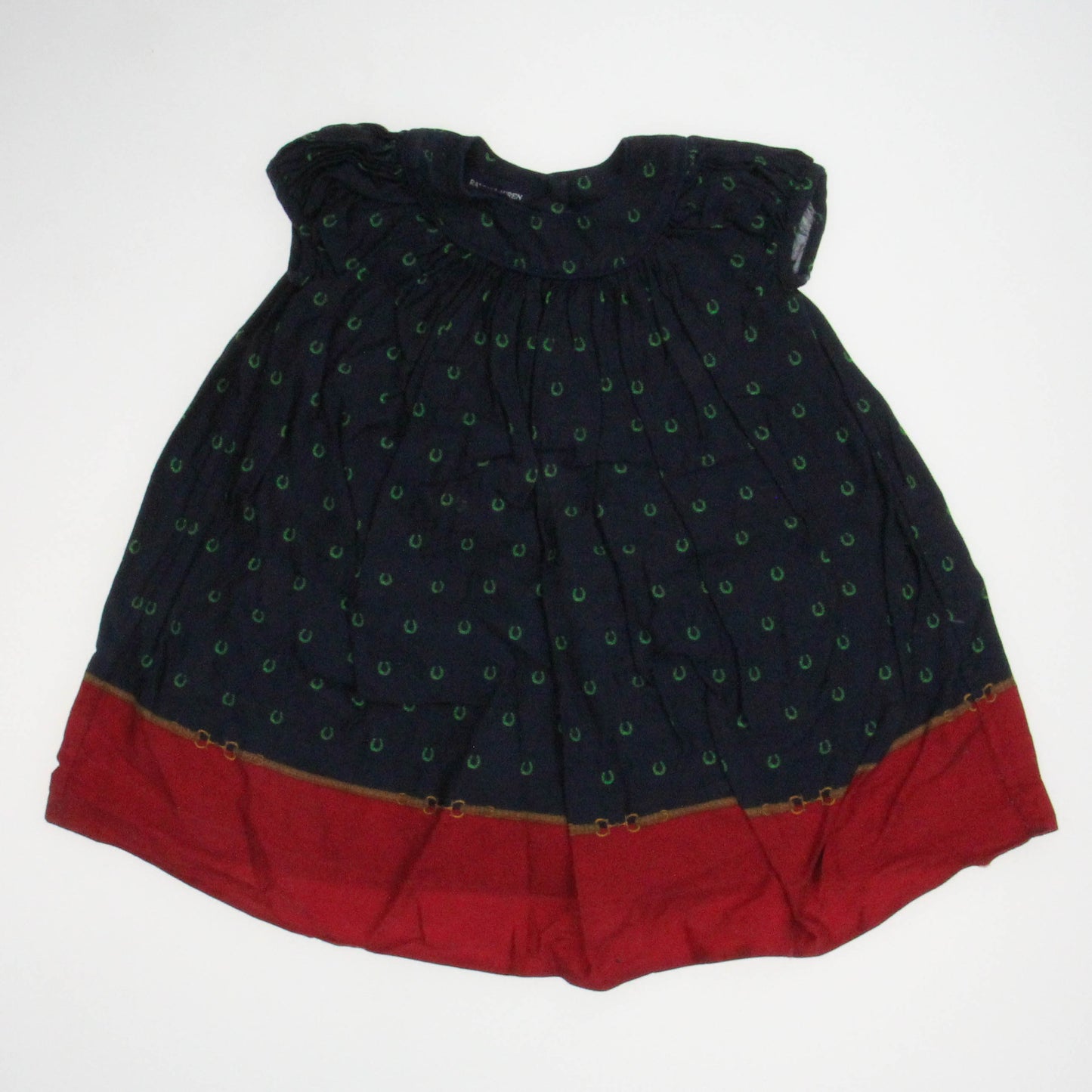 Ralph Lauren Girls Navy | Red Dress Size: 24 Months Navy | Red