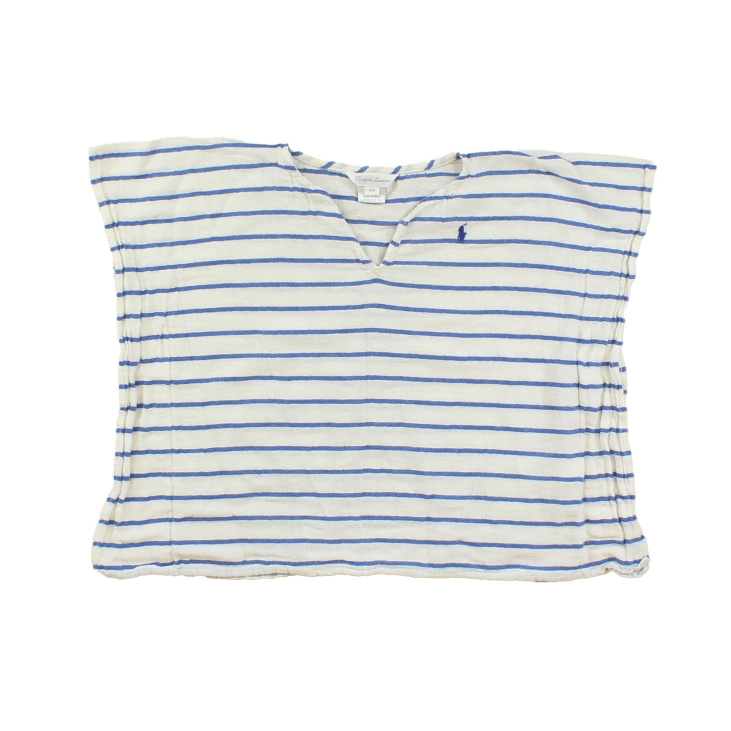 Ralph Lauren Girls White | Blue | Stripes Cover-up Size: 24 Months White | Blue | Stripes