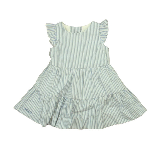 Ralph Lauren Girls Blue | White Dress Size: 3 Months Blue | White