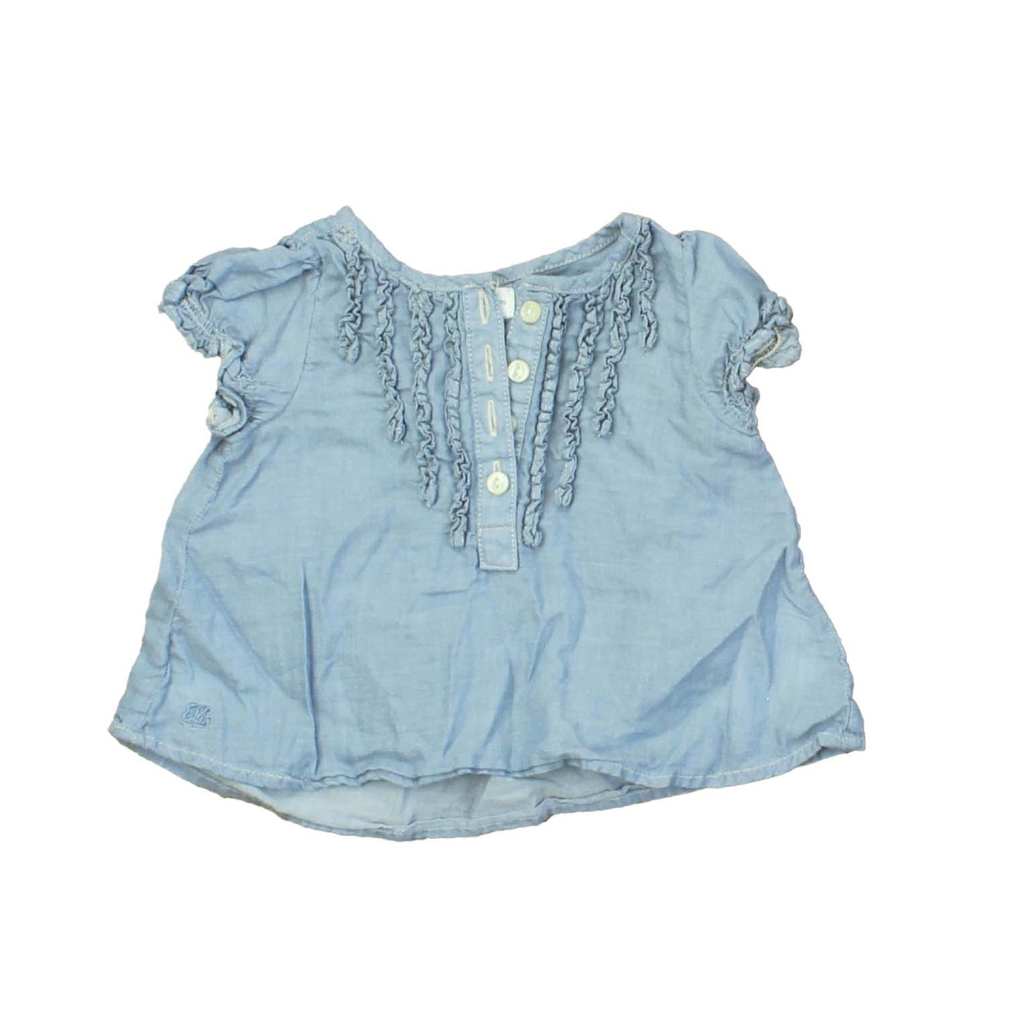 Ralph Lauren Girls Blue Blouse Size: 3 Months Blue