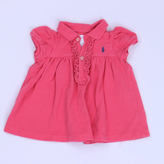 Ralph Lauren Girls Pink Dress Size: 3 Months Pink