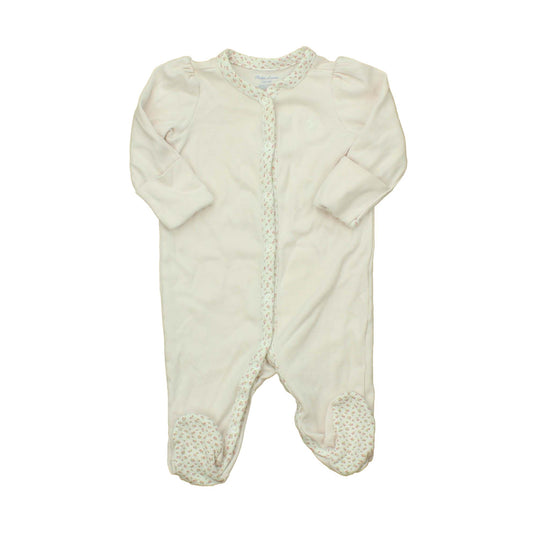 Ralph Lauren Girls Pink 1-piece footed Pajamas Size: 3 Months Pink
