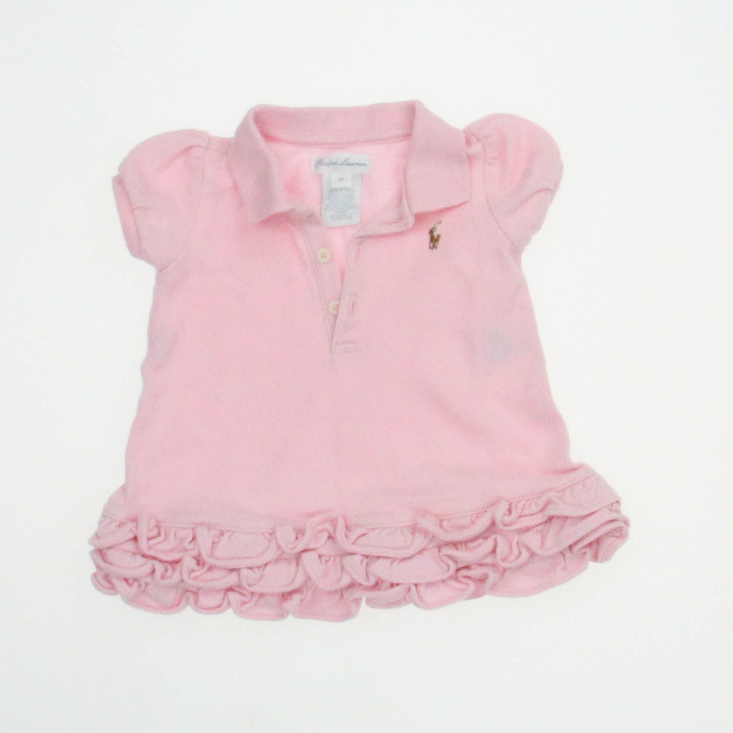 Ralph Lauren Girls Pink Dress Size: 3 Months Pink