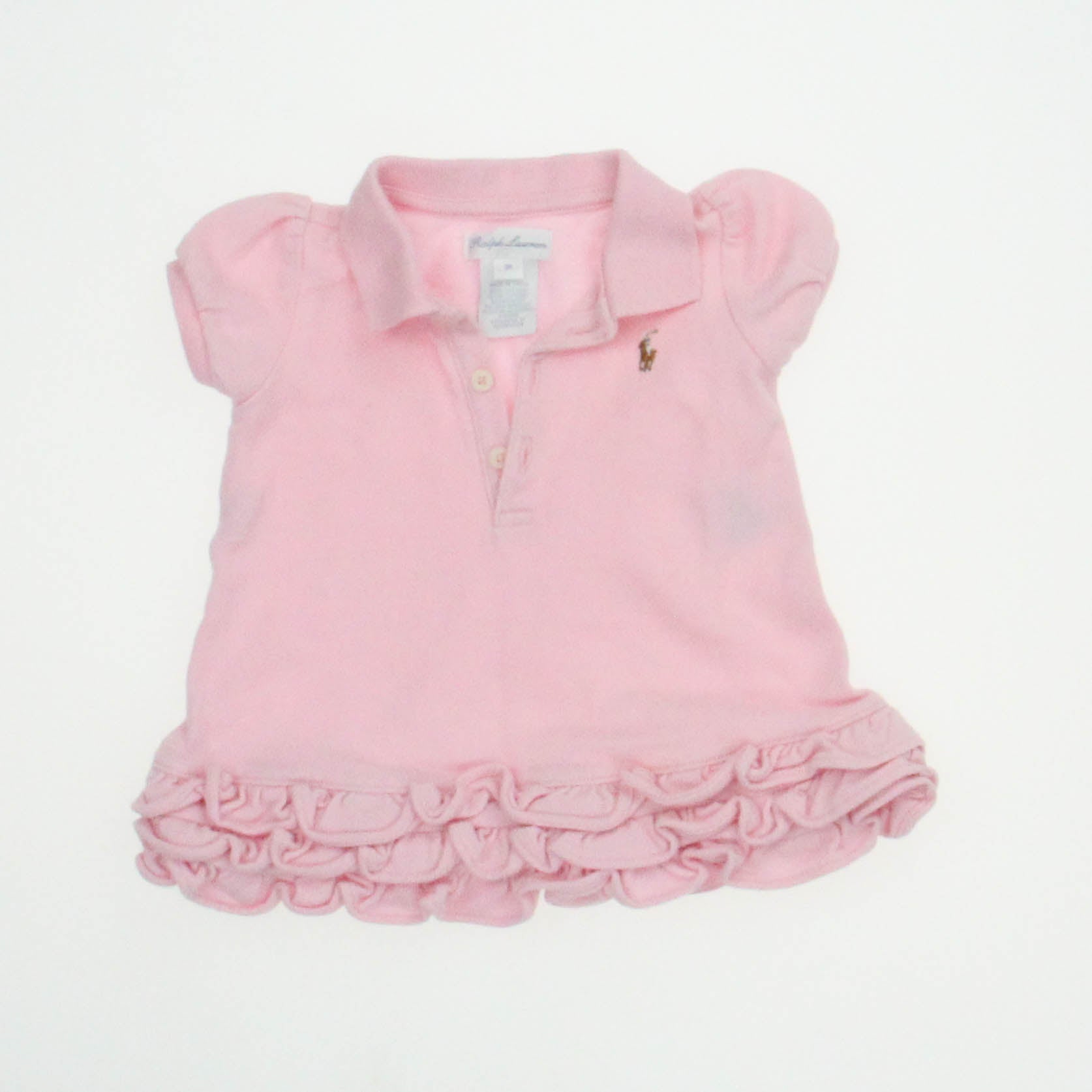 Ralph Lauren Girls Pink Dress Size: 3 Months Pink