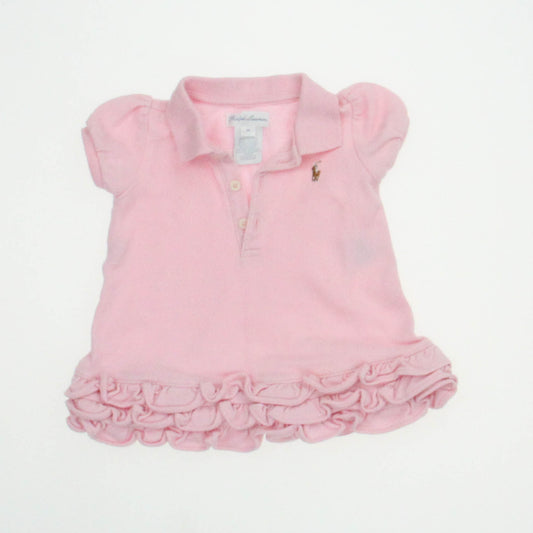 Ralph Lauren Girls Pink Dress Size: 3 Months Pink