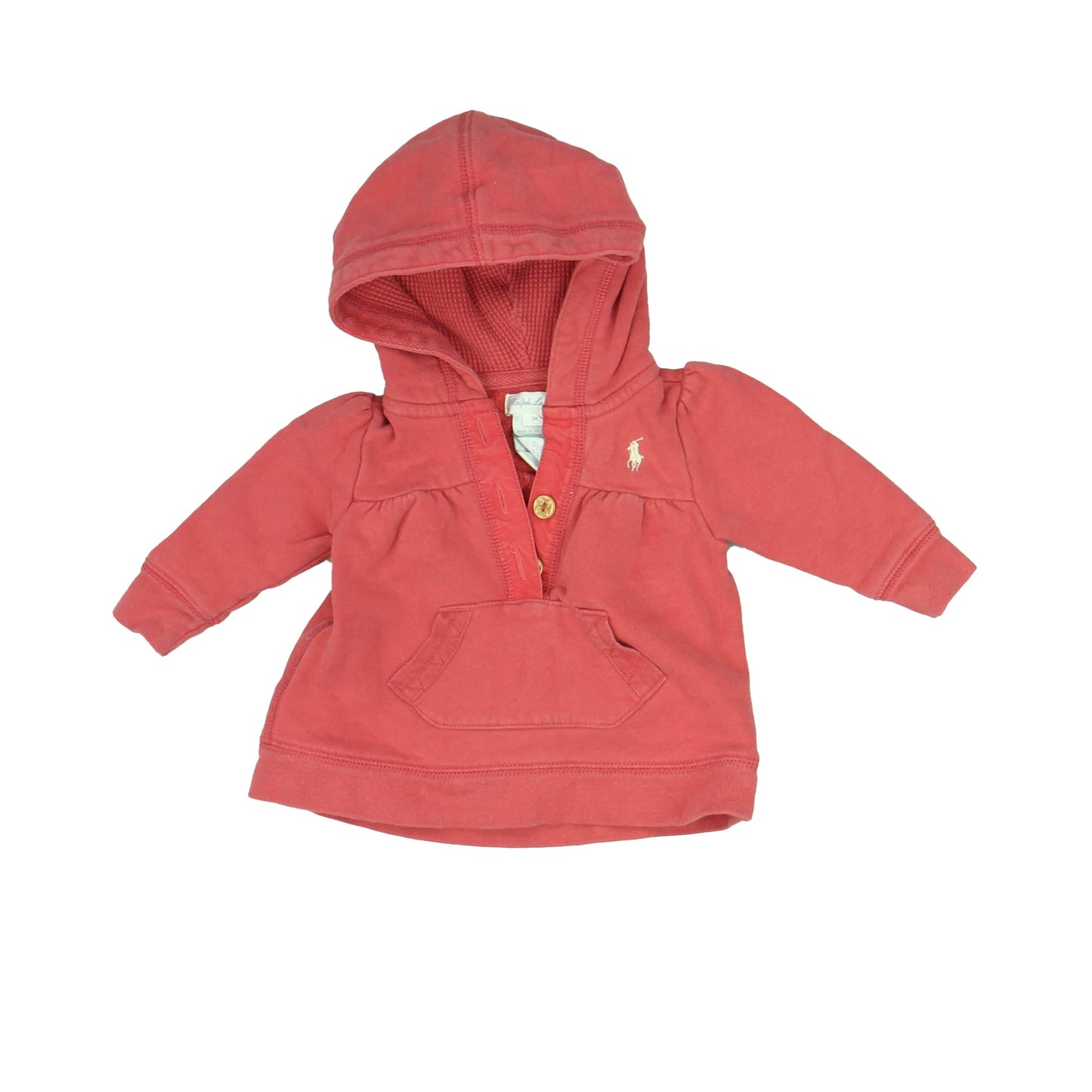 Ralph Lauren Girls Red Hoodie Size: 3 Months Red