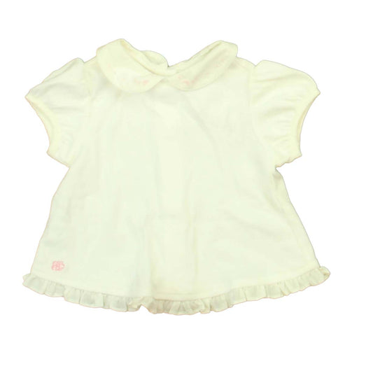 Ralph Lauren Girls White | Pink Floral Blouse Size: 3 Months White | Pink Floral