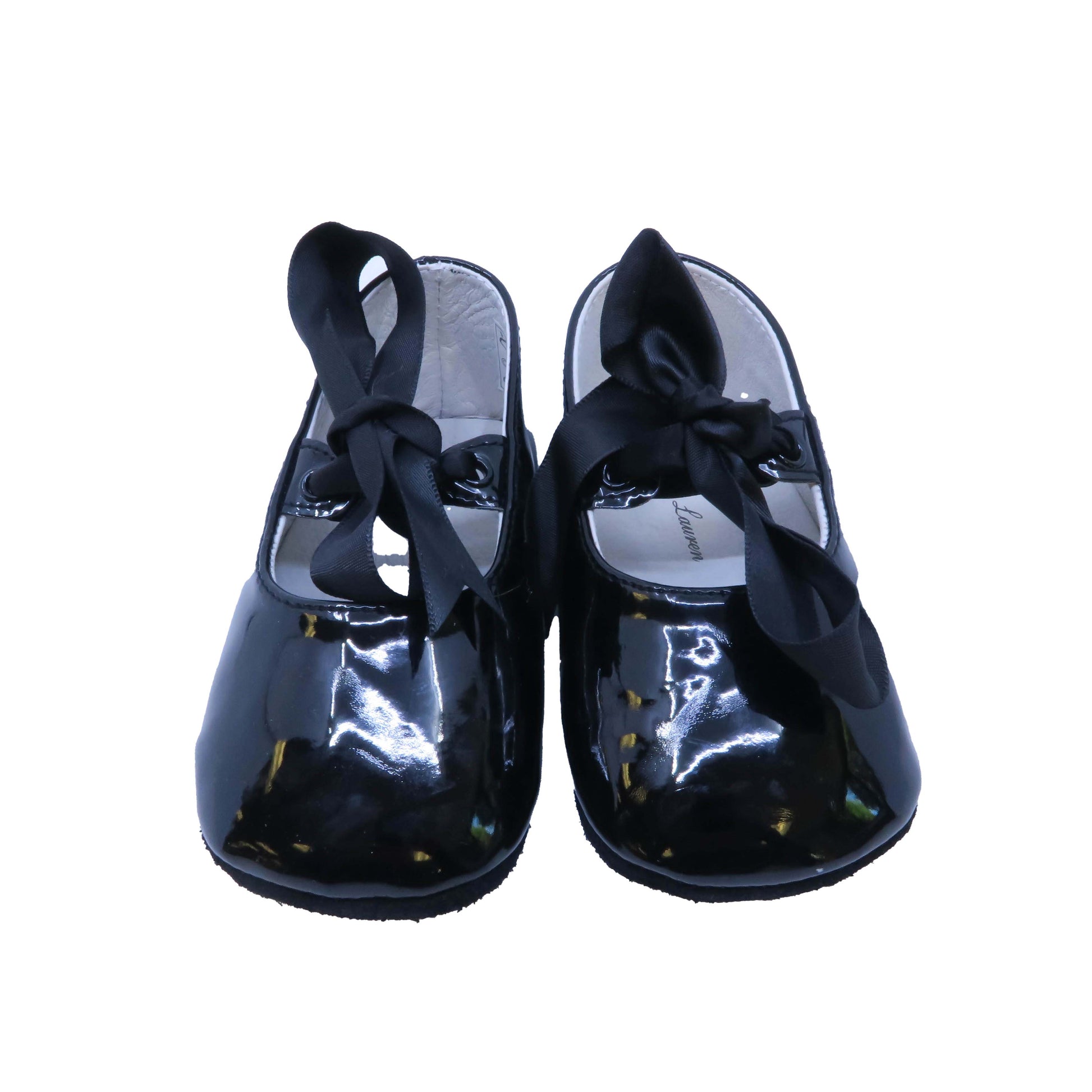 Ralph Lauren Girls Black Patent Shoes Size: 4 Infant Black Patent