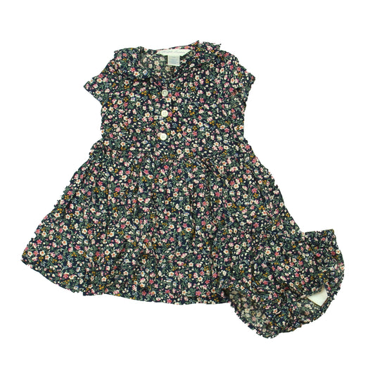 Ralph Lauren Girls Black | Floral Dress Size: 6 Months Black | Floral