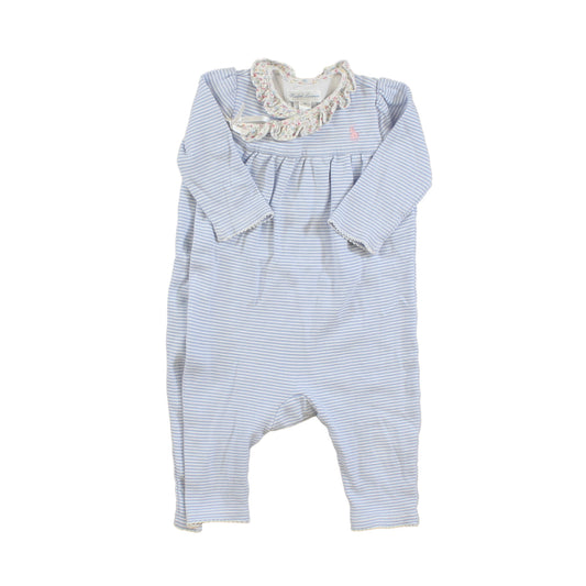 Ralph Lauren Girls Blue | White | Stripes Long Sleeve Outfit Size: 6 Months Blue | White | Stripes