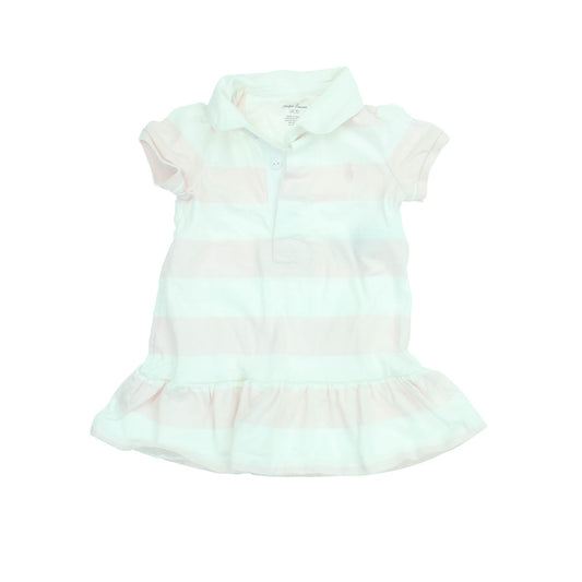Ralph Lauren Girls Lt Pink | White | Stripe Dress Size: 6 Months Lt Pink | White | Stripe