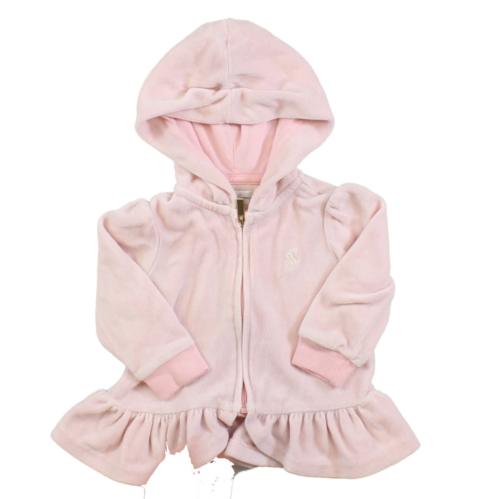 Ralph Lauren Girls Pink Hoodie Size: 6 Months Pink