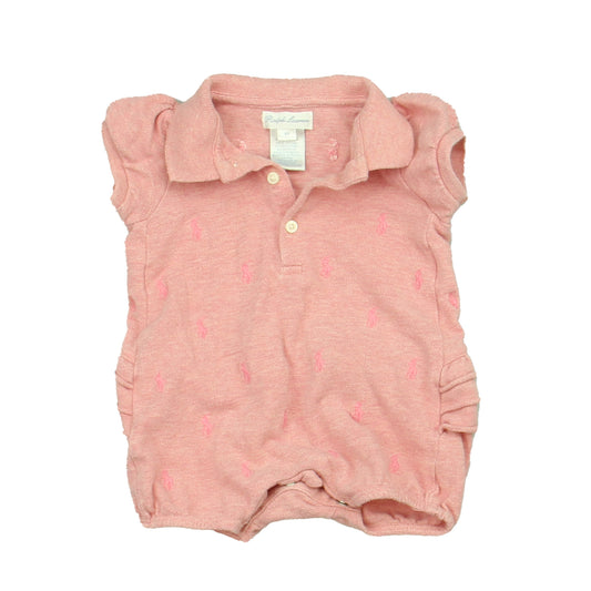 Ralph Lauren Girls Pink Romper Size: 6 Months Pink