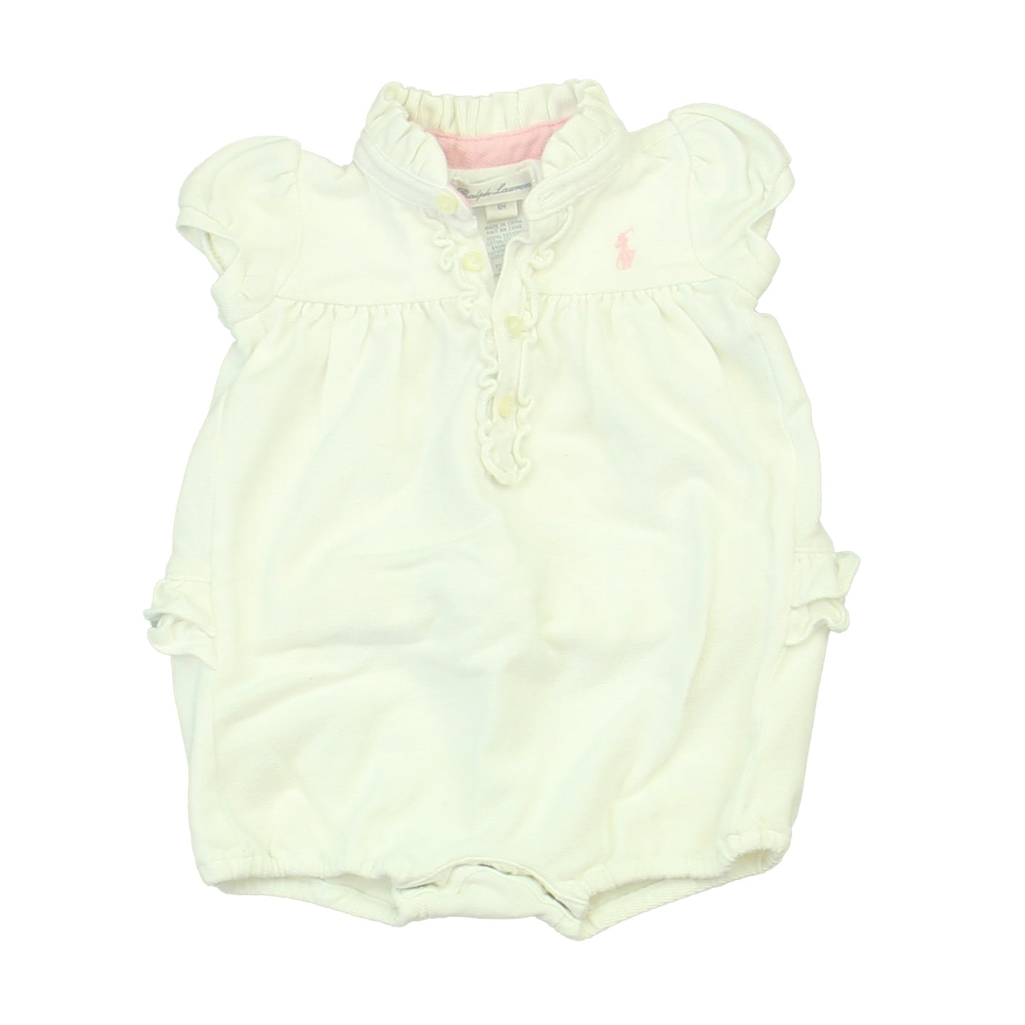 Ralph Lauren Girls White Romper Size: 6 Months White