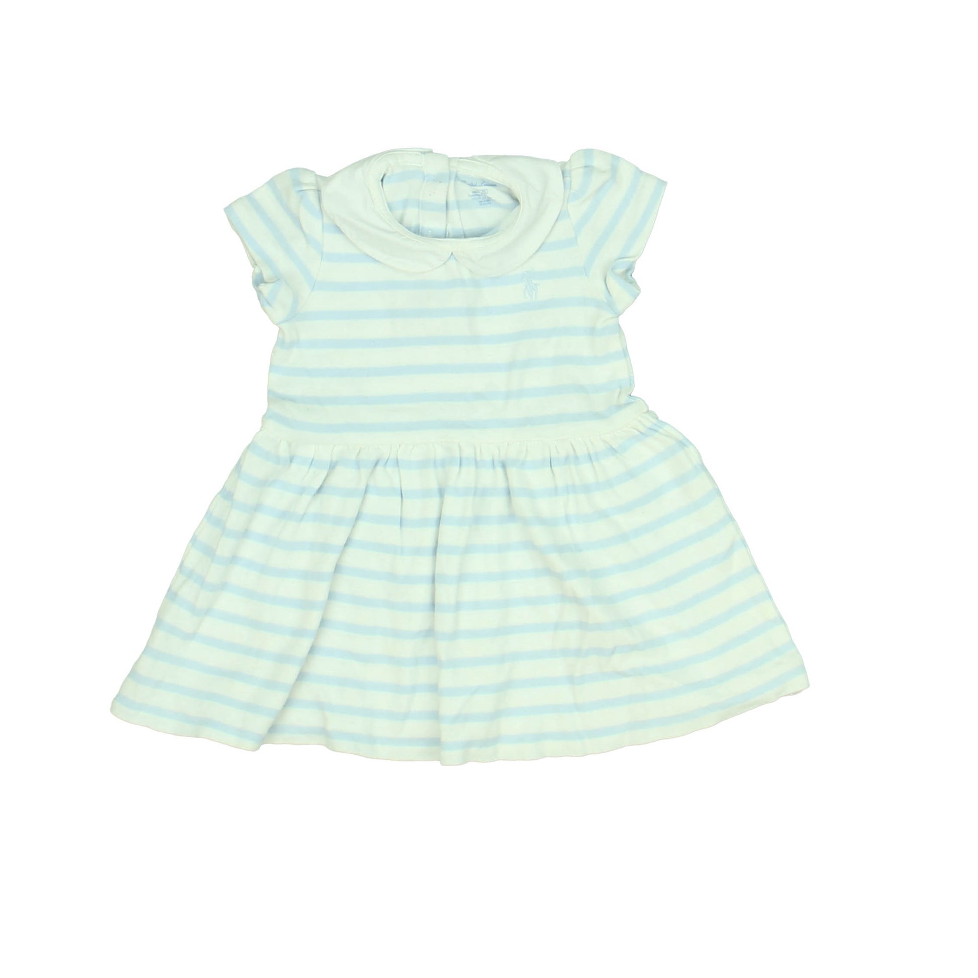 Ralph Lauren Girls Light Blue | White Dress Size: 9 Months Light Blue | White