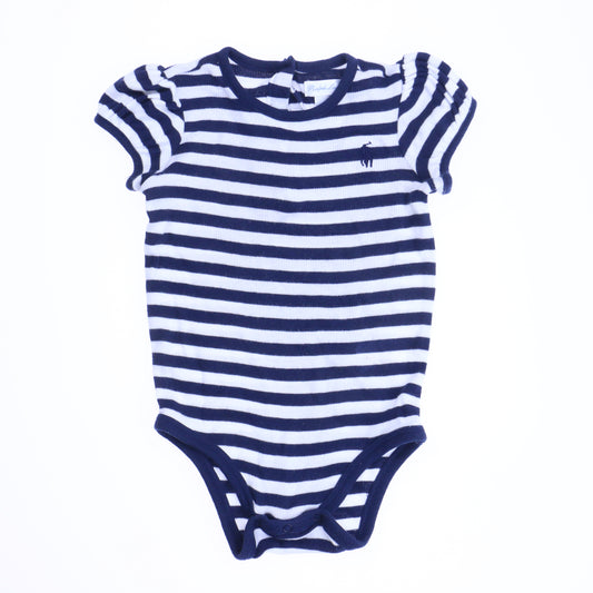 Ralph Lauren Girls Navy | White Onesie Size: 9 Months Navy | White