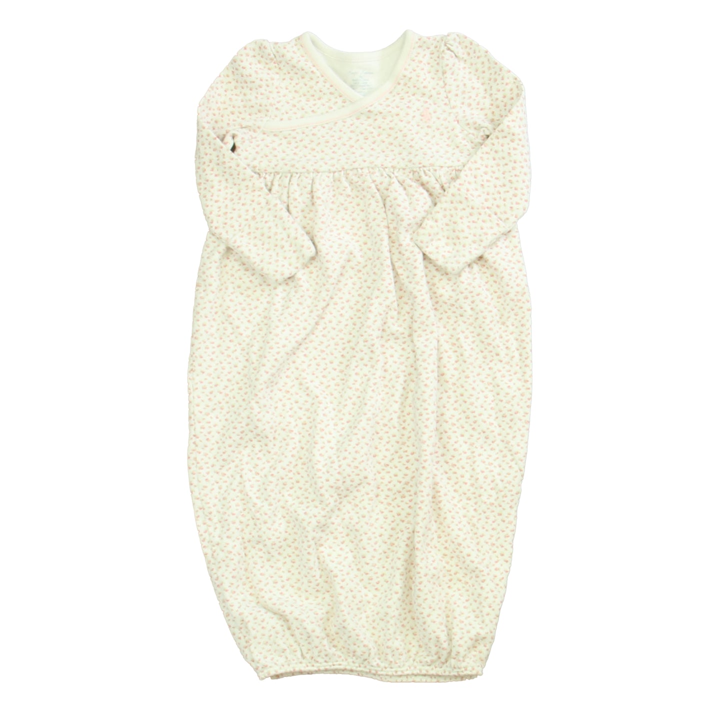 Ralph Lauren Girls White | Pink Floral Nightgown Size: 9 Months White | Pink Floral