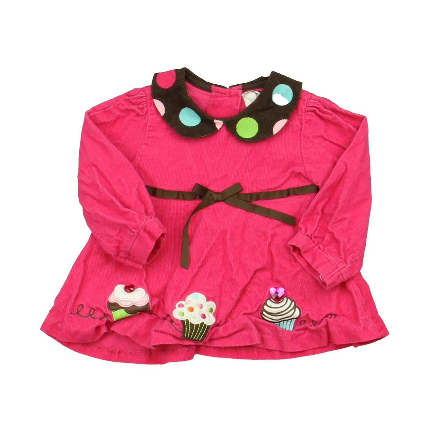 Rare Editions Girls Pink | Brown Long Sleeve Shirt Size: 12 Months Pink | Brown