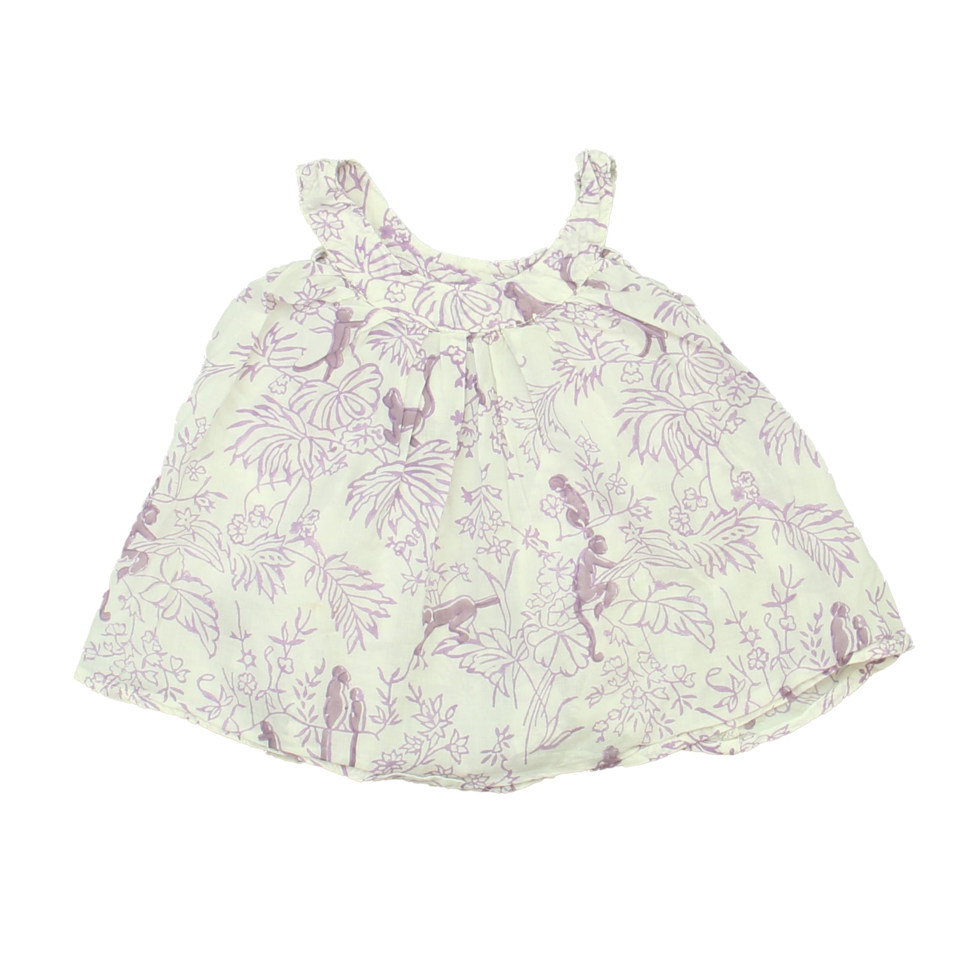 Roberta Roller Rabbit Girls Purple | White Dress Size: 12 Months Purple | White