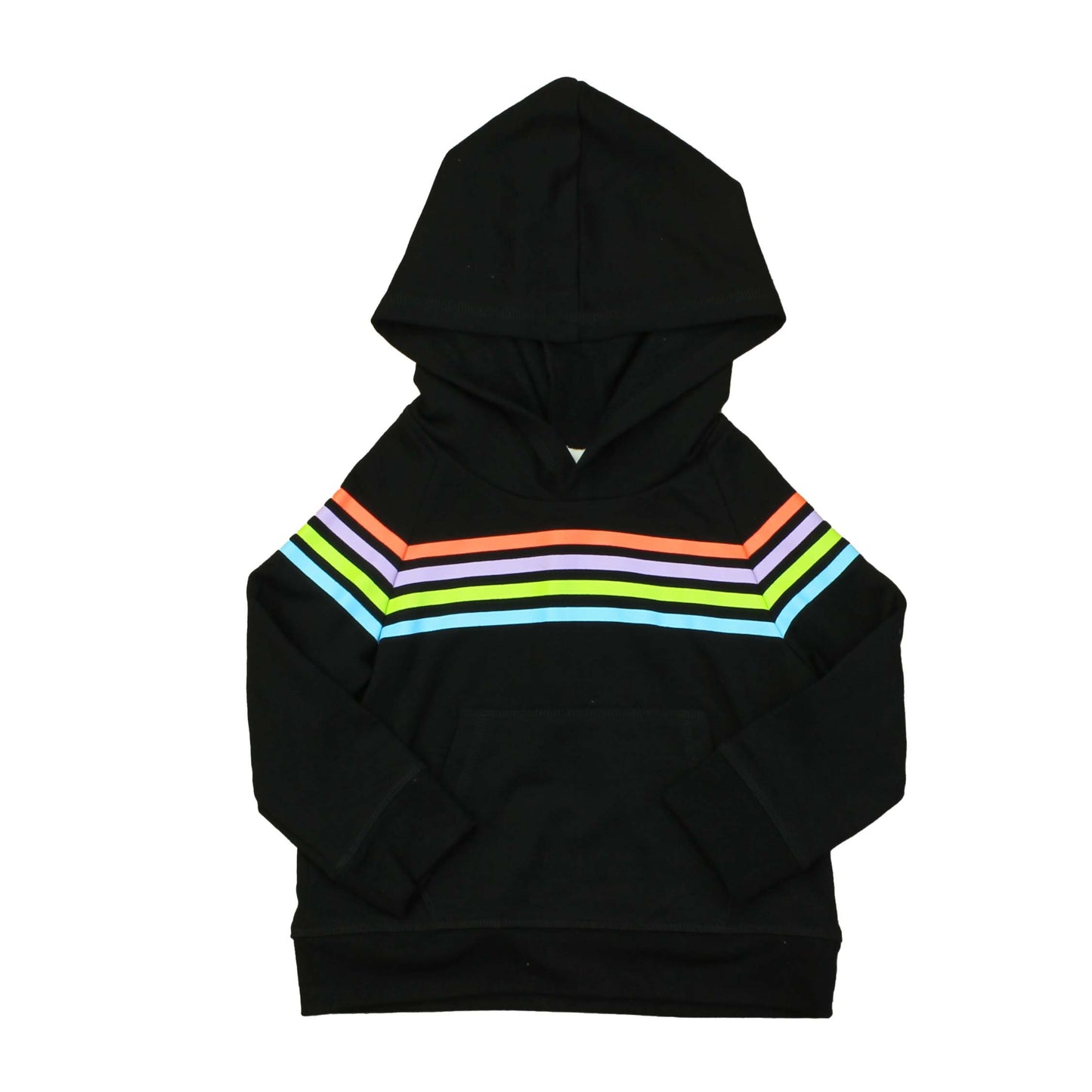 Rockets Of Awesome Unisex Black | Multi | Stripes Hoodie Size: 2T Black | Multi | Stripes